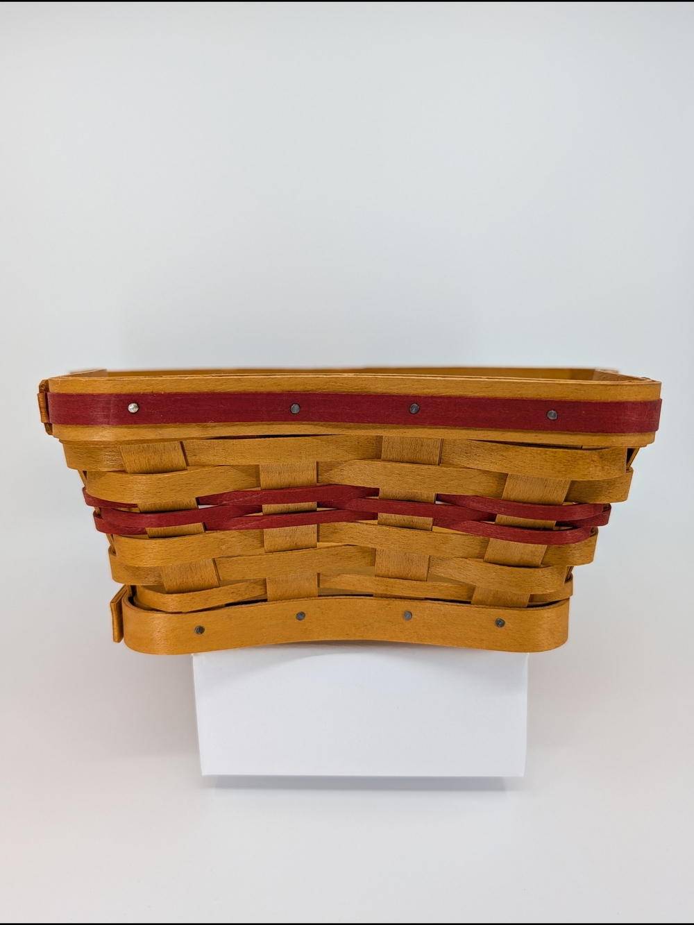 Longaberger 2001 Red Shining Star Basket/American Pride& Holly Liners/Protector - Picture 7 of 9